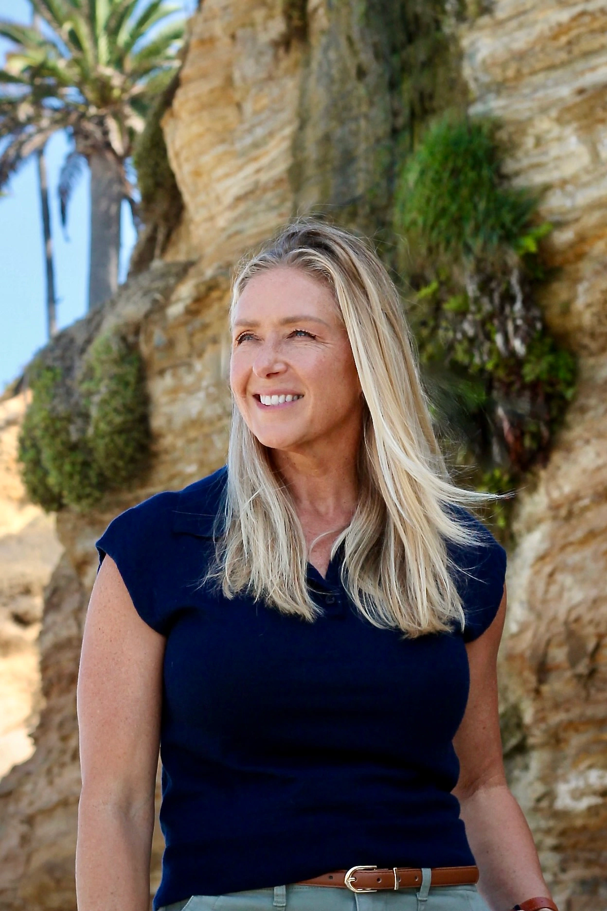 Jill Weeks Smith standing on the Southern California coast